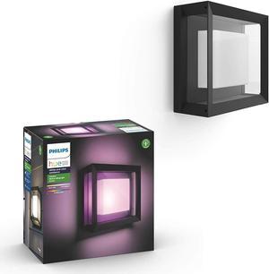 PHILIPS Hue 1743830V7 White and Color Ambiance Econic Wall and Ceiling Fixture - Wi-Fi - Black
