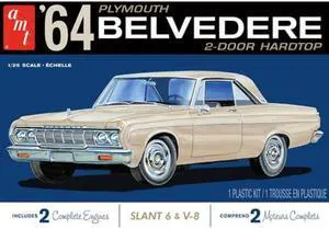 AMT 1188M 1/25 1964 Plymouth Belvedere w/ Straight 6 Engine Plastic Model