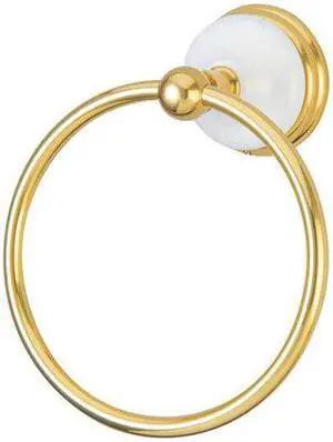 Kingston Brass BA1114PB Victorian Towel Ring, Polished Brass