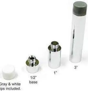 Deltana BDS450U15 4-1/2" Maximum Extension Solid Brass Baseboard Door Bumper, Satin Nickel