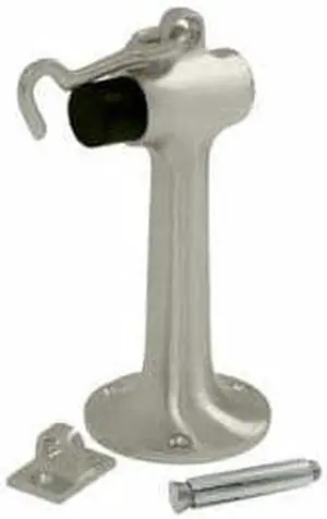Deltana DSF630U15 6" Solid Brass Floor Mount Bumper, Satin Nickel
