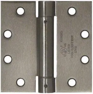 Deltana DSH45U15A 4.5" x 4.5" Square Corner Mortise Spring Hinge, Antique Nickel