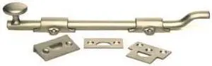 Deltana FPG1015 10" Heavy Duty Offset Surface Bolt, Satin Nickel