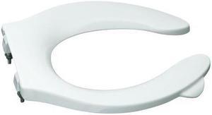 Kohler K-4731-CA-0 Stronghold Elongated Open-Front Toilet Seat with Anti-Microbial Agent, Integrate, White