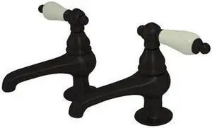 Kingston Brass Restoration Basin Faucet With Porcelain Lever Handel ORB