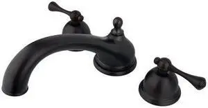 Kingston Brass KS335.BL Vintage Widespread Roman Tub Filler Faucet with Metal Le, Oil Rubbed Bronze