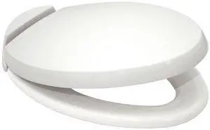 SS204-01 SoftClose Oval Elongated Plastic Closed Front Toilet Seat & Cover (Cotton White)