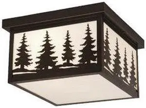Vaxcel Yosemite 12" Outdoor Ceiling Light BBZ (Trees) - OF33412BBZ