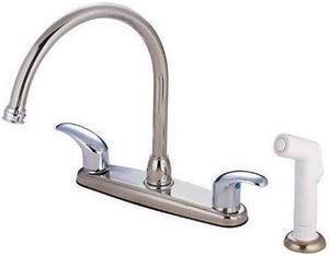 Kingston Brass KB6797LL Kitchen , Faucet, Polished Chrome / Satin Nickel