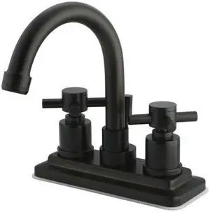 Kingston Brass KS8665DX Two Handle 4 in. Centerset Lavatory Faucet with Brass Pop-up