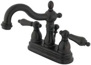 Kingston Brass KB160.AL Heritage Centerset Bathroom Faucet - Free Pop Up Drain A, Oil Rubbed Bronze