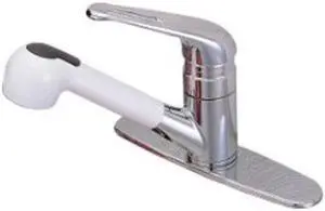 Kingston Brass KS887CW Kitchen , Faucet, Polished Chrome / White