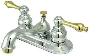 Kingston Brass KB604AL Two Handle 4" Centerset Lavatory Faucet with Retail Pop-u