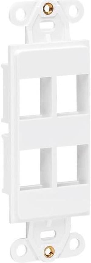 Tripp Lite N042D-004V-WH Center Plate Insert, Decora Style - Vertical, 4 Ports