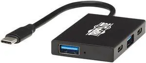 Tripp Lite U460-004-2A2C-2 4-Port USBC Hub - USB 3.1 (3.1 Gen 2) Type C - External - 4 USB Port(s) - 4 USB 3.1 Port(s) - Mac, PC