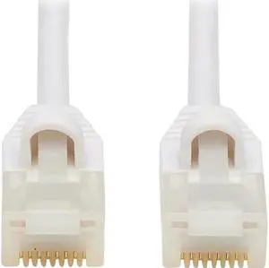 TRIPP LITE N262AB-003-WH 3 ft. Cat 6A White Safe-IT Cat6a 10G Certified Snagless Antibacterial S/FTP Ethernet Cable (RJ45 M/M), PoE, White, 3 ft. (0.91 m)
