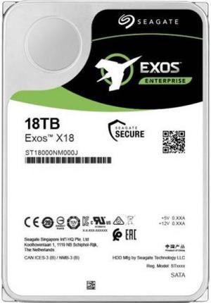 Seagate Exos X18 ST18000NM005J 18TB 7200 RPM 256MB Cache SAS 12Gb/s 3.5" Internal Hard Drive, 512E/4KN SED