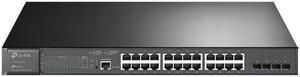 TP-Link JetStream 28-Port Gigabit L2 Managed Switch with 24-Port PoE+ - 24 Ports - Manageable - 2 Layer Supported - Modular - 4 SFP Slots - 463.80 W Power Consumption - 384 W PoE Budget - Optical Fibe