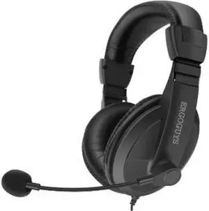 Ergoguys Black Lightweight Headset with Adjustable Mic EG55BLK
