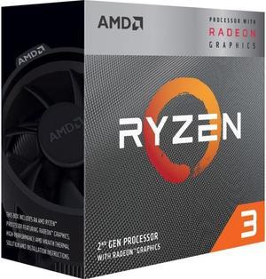 AMD Ryzen 3 3200G Desktop Processor w/ Radeon Vega 8 Graphics - 4 cores & 4 threads - 3.6 GHz- 4.0 GHz CPU Speed - AMD Radeon Vega 8 Graphics - 12nm Process Technology - 4MB L3 Cache - Socket AM4