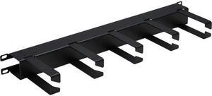 Tripp Lite SRCABLERING1UHD Rack Horizontal Cable Manager Metal Rings Black 1URM