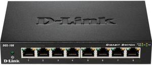 D-Link DGS-108 Ethernet Switch - 8 Ports - 2 Layer Supported - 4.62 W Power Consumption - Twisted Pair - Desktop - 3 Year Limited Warranty