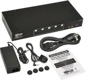 Tripp Lite B006-HD2UA4 HDMI Dual-Display KVM Switch - 1 Computer(s) - 4096 x 2160 - 50 Hz, 60 Hz - 1 x Network (RJ-45) - 8 x USB - 10 x HDMI - Desktop, Rack-mountable