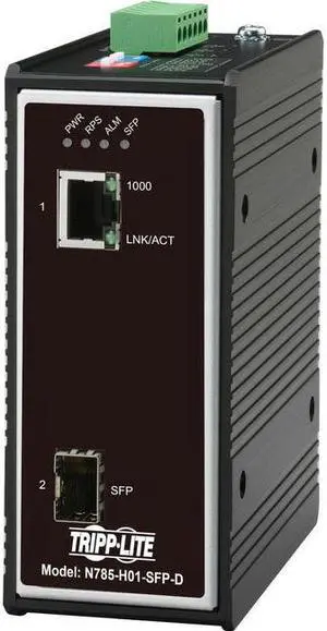 Tripp Lite Industrial Gigabit Fiber to Ethernet Media Converter N785I01SFPD