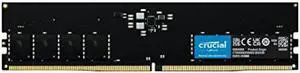 Crucial 16GB DDR5 SDRAM Memory Module - For Desktop PC - 16 GB - DDR5-4800/PC5-38400 DDR5 SDRAM - 4800 MHz Single-rank Memory - CL40 - 1.10 V - OEM - Non-ECC - Unregistered - 288-pin - DIMM
