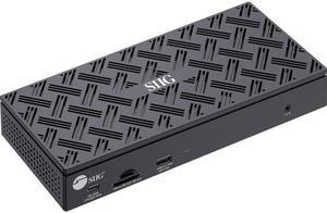 SIIG USB-C Quad Hybrid 4K Video Docking Station with 100W PD - USB-C to HDMI or DisplayPort - USB 10Gbps Data Transmission - 2.5G Ethernet