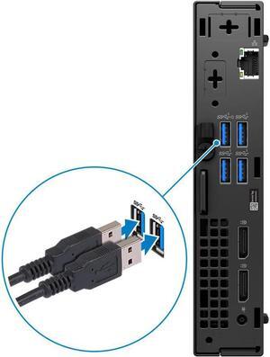Dell OptiPlex 5000 Desktop Computer - Intel Core i5 12th Gen i5-12500T Hexa-core (6 Core) 2 GHz - 8 GB RAM DDR4 SDRAM - 256 GB M.2 PCI Express NVMe 3.0 x4 SSD - Micro PC - Black - Intel Chip - Windows