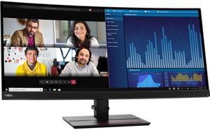 Lenovo ThinkVision P34W-20 34" UW-QHD Curved Screen WLED LCD Monitor - 21:9 - Raven Black - 34" Class - In-plane Switching (IPS) Technology - 3440 x 1440 - 1.07 Billion Colors - 300 Nit - 4