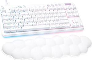 Logitech G713 Wired Mechanical Gaming Keyboard with LIGHTSYNC RGB Lighting Linear Switches GX Red and Keyboard Palm Rest PC and Mac Compatible  White Mist
