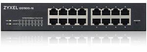 ZyXEL 16-Port Gigabit Smart Managed Switch, Fanless, GS1900-16 Rev 03F