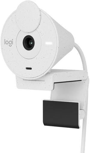 Logitech Brio 300 Full HD Webcam with Privacy Shutter, Noise Reduction Microphone, USB-C, certified for Zoom, Microsoft Teams, Google Meet, Auto Light Correction, off White