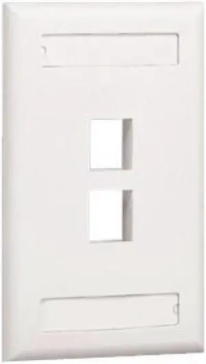 PANDUIT 2 Socket NetKey Faceplate - 2 x Socket(s) - 1-gang - White