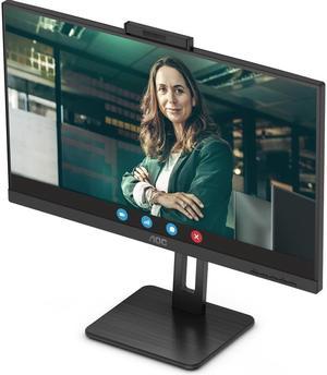 AOC Q27P3CW 27" Webcam WQHD WLED LCD Monitor - 16:9 - Textured Black - 27" Class - In-plane Switching (IPS) Technology - 2560 x 1440 - 16.7 Million Colors - Adaptive Sync - 350 Nit - 4 ms -
