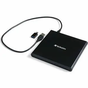 Verbatim Slim External Burner CD/DVD +/-RW Optical Drive USB 2.0 with USB A to USB C Adapter and M-DISC Support - Mac & PC Compatible Model 98938 Verbatim Slim External Burner CD/DVD +/-RW Optical Drive USB 2.0 with USB A to USB C Adapter and M-DISC Support - Mac & PC Compatible Model 98938