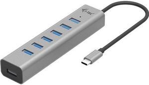 i-tec USB-C Charging Metal HUB 7 Port - USB 3.2 (Gen 1) Type C - Portable - 7 USB Port(s) - Windows, iPadOS, Linux, Mac, Android, ChromeOS