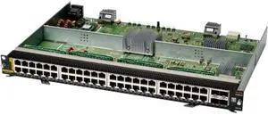 Aruba 48-port 1GbE Class 6 PoE and 4-port SFP56 v2 Module - For Data Networking, Optical Network - 48 x RJ-45 1000Base-T LAN - Twisted Pair, Optical Fiber1000Base-T - 4 x Expansion Slots - SFP56 - Rac