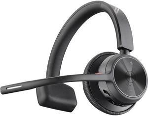 Poly Voyager 4310 USB-C Headset - Siri, Google Assistant - Mono - USB Type A, USB Type C - Wired/Wireless - Bluetooth - 164 ft - 20 Hz - 20 kHz - On-ear - Monaural - Ear-cup - 4.92 ft Cable - Electret