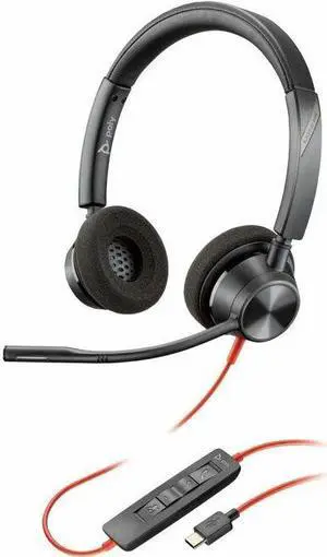 Poly Blackwire 3320 USB-C Headset TAA - Mono - USB Type C - Wired - 32 Ohm - 20 Hz - 20 kHz - On-ear - Monaural - Supra-aural - 7.10 ft Cable - Omni-directional Microphone - Noise Canceling - Black -