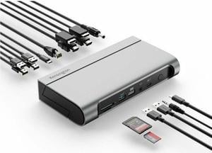 Kensington SD5800T Thunderbolt 4 and USB4 Quad Video Docking Station - for Notebook/Tablet PC/Monitor - Charging Capability - Memory Card Reader - SD, microSD - 170 W - Thunderbolt 4 - 4 Displays Supp