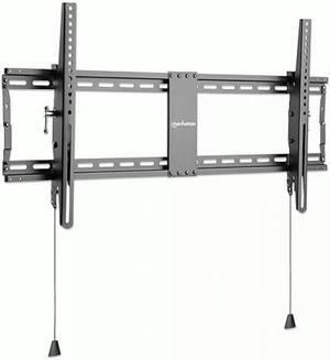 Manhattan Low-Profile Tilting TV Wall Mount- Holds One 43" to 100" TV up to 70 kg (154 lbs.), +3 to -12° Tilt, Foldable for Extra-Small and Shipping-Friendly Packaging, Black -462020