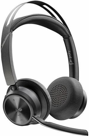 Poly Voyager Focus 2 Headset - Microsoft Teams Certification - Stereo - USB Type A - Wireless - Bluetooth - 20 Hz - 20 kHz - Over-the-head, On-ear - Binaural - Ear-cup - Noise Cancelling, MEMS Technol