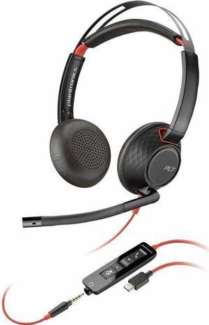 Poly Blackwire 5220 Stereo USB-C Headset + 3.5mm Plug + USB-C/A Adapter (Bulk) - Microsoft Teams Certification - Stereo - USB Type C, Mini-phone (3.5mm) - Wired - 32 Ohm - On-ear - Binaural - Ear-cup