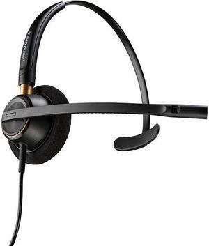 Poly EncorePro HW510D Headset - Mono - Mini-phone (3.5mm) - Wired - 20 Hz - 16 kHz - On-ear, Over-the-head - Monaural - Ear-cup - 2.58 ft Cable - Omni-directional Microphone - Noise Canceling - Black