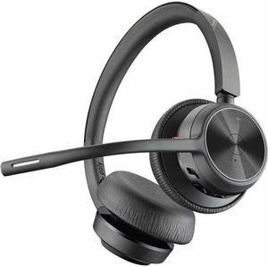 Poly Bluetooth Office Headset - Microsoft Teams Certification - Siri, Google Assistant - Stereo - USB Type C - Wired/Wireless - Bluetooth - 164 ft - 20 Hz - 20 kHz - Over-the-head - Binaural - Ear-cup