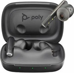 Poly Voyager Free 60 UC Earset - Google Assistant, Siri - Stereo - True Wireless - Bluetooth - 98.4 ft - 20 Hz - 20 kHz - Earbud - Binaural - In-ear - Carbon Black