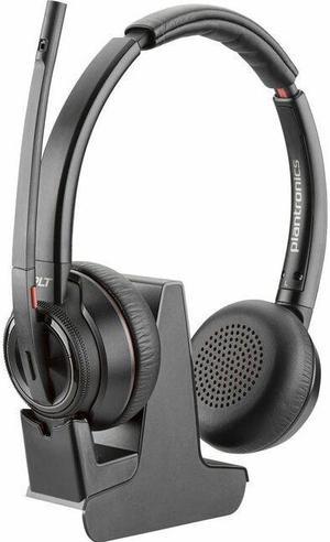 Poly Savi 8200 Office 8220 Headset - Stereo - Wireless - Bluetooth/DECT 6.0 - 449.5 ft - 32 Ohm - 20 Hz - 20 kHz - Over-the-head - Binaural - Ear-cup - Noise Cancelling Microphone